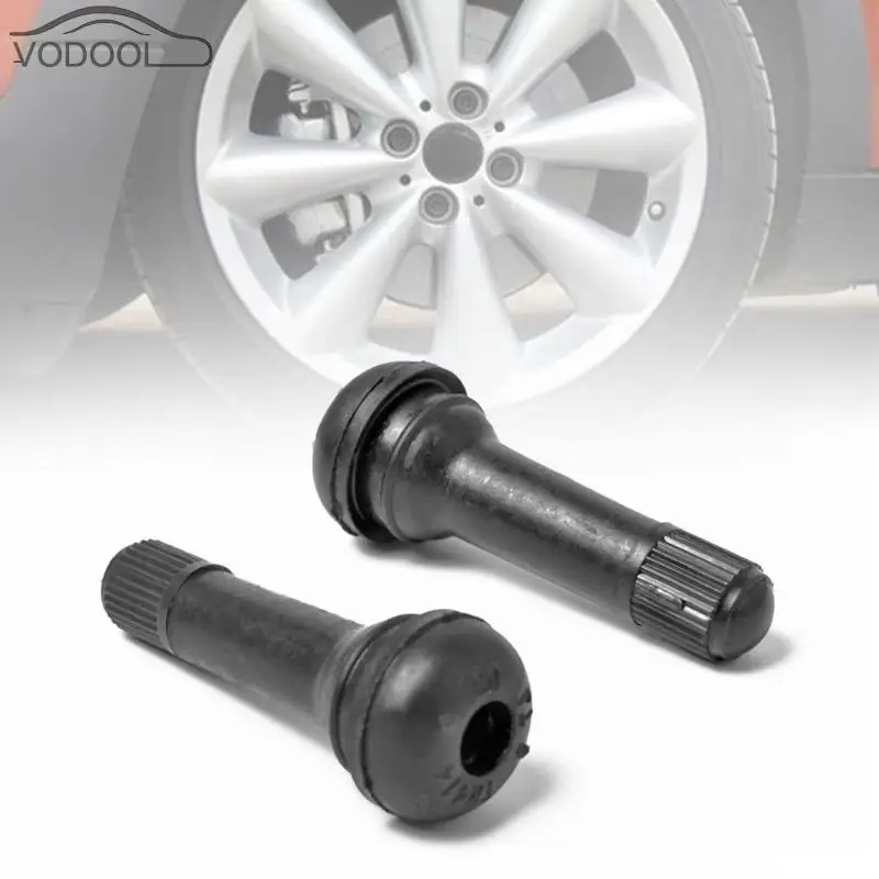 Tire nozzle Rubber Valve Stems with 4 Valve Cores+ Core Removal Tool