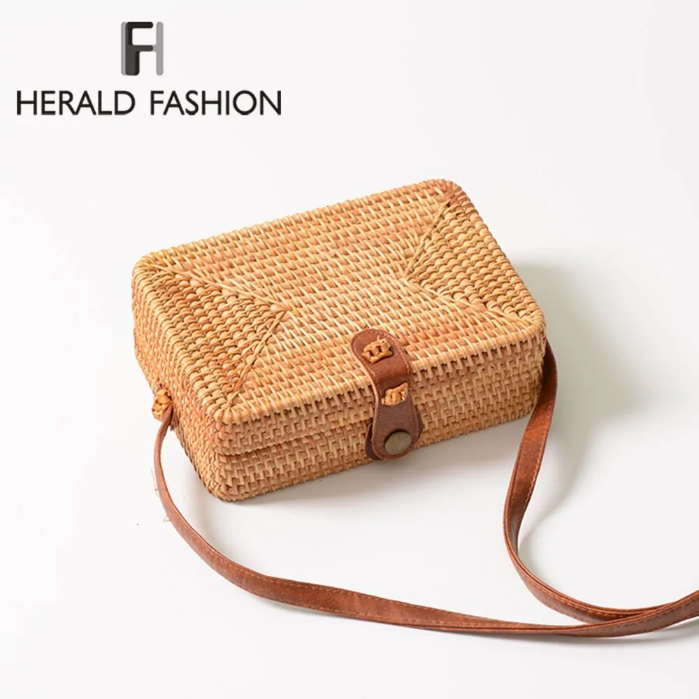 Herald Fashion женские круглые соломенные сумки летняя сумка из ротанга Женская