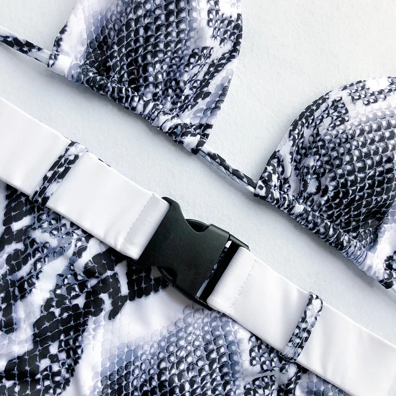 Bikinx Пряжка Высокая талия бикини Лето 2019 г. ванный комплект Leopard треугольники
