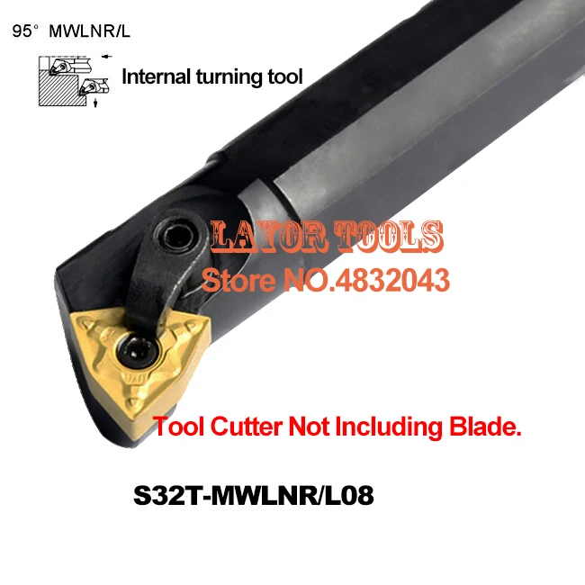 

S32T-MWLNR08 32mm Lathe Cutting Tools CNC Turning Tool Lathe Machine Tools Internal Metal Lathe Tool Boring Bar Type MWLNR/L