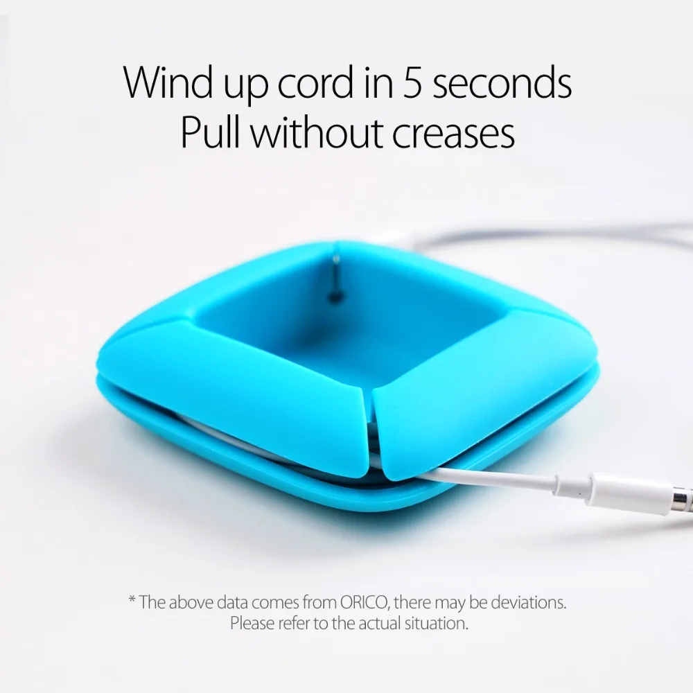 ORICO Winder Cable Organizer Silicone Flexible Management Clips Cable Holder For Headphone Earphone Cables ELR1 Black/Gray/Blue