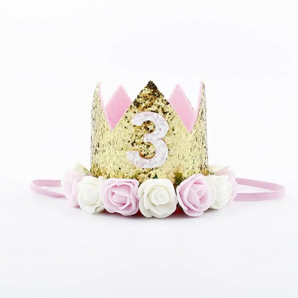 Taoup 1 шт одна первая шляпы для вечеринки по случаю Дня рождения 1-я 2-я 3-я Корона День рождения шляпы номер один вечерние украшения Детские аксессуары Новорожденный ребенок