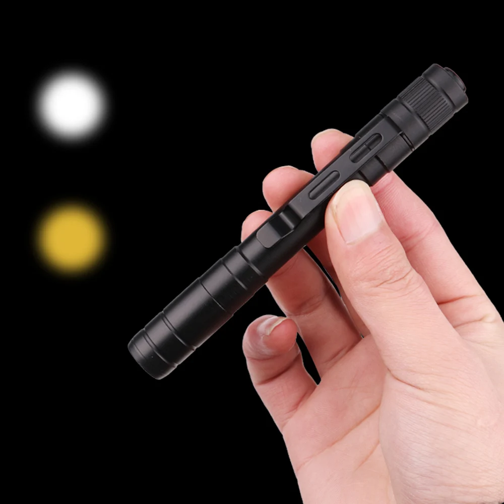 Survival Light Whistle Mini Medical Pen Lights LED Flashlight Night Torch Portab