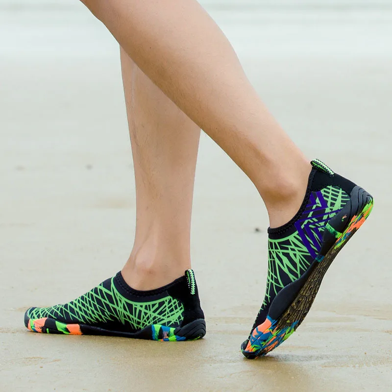 

Dropshipping 2019 Hot Sale Summer Water Seaside Beach Surfing Fishing Tennis Volleyball Badminton Shoes Aqua Women Men Sneakers