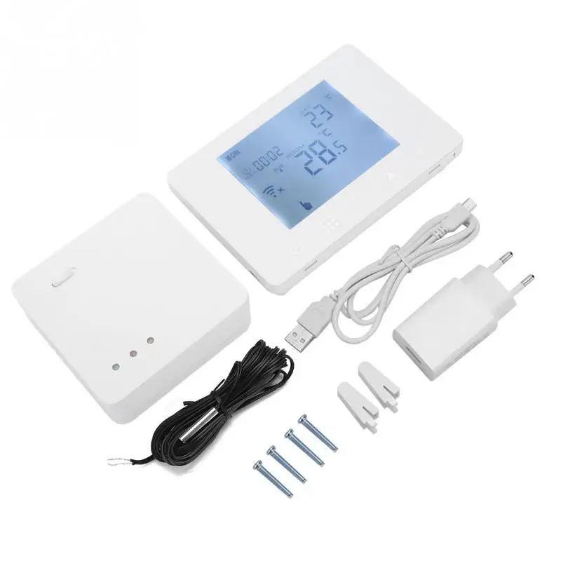 

16A 220V HY09RF-WiFi Smart Thermometer Digital Electric Floor Heating Thermostat Weekly Programmable temperature Meter EU Plug