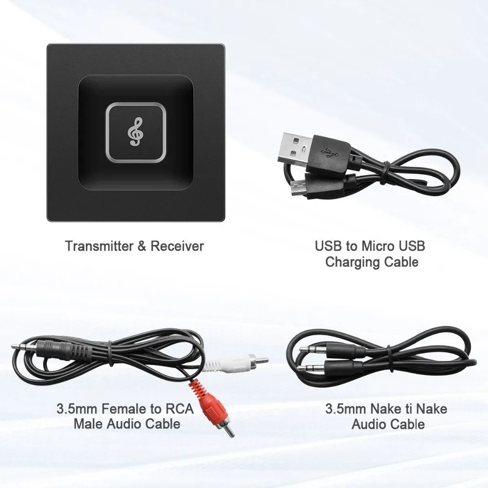 SOONHUA Wireless Bluetooth 4 2 Transmitter Receiver HD Audio Adapter for TV Headphone Car Bluetooth Receiver