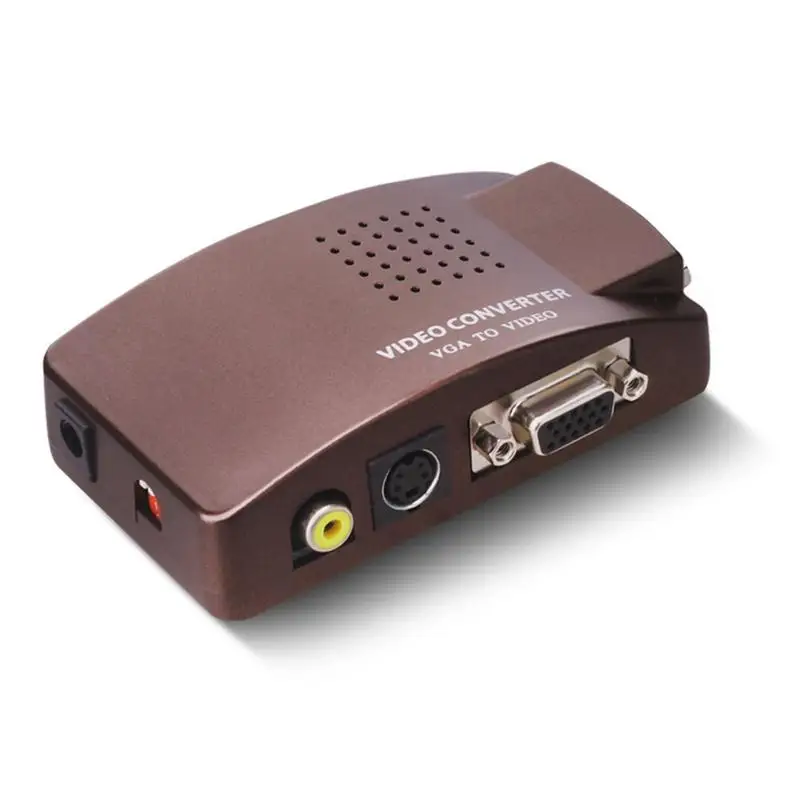 

VGA to AV Converter Computer to S-Terminal Video TV Computer to AV Box Adapter