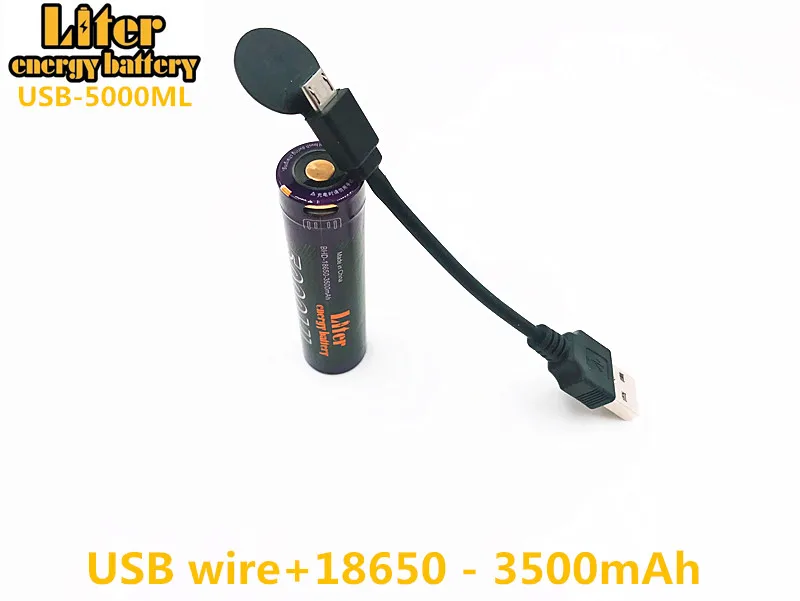 Аккумулятор Liter USB 3 7 в 18650 3500 мА/ч литий ионная аккумуляторная батарея