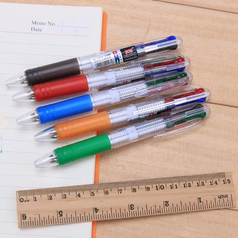 12Pcs 4 Colors Red Blue Black Ball Point Ballpoint Pen For Writing School Office Supplies stationery learning supplie