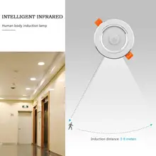 Светодиодный потолочный светильник датчик движения человека светодиодный потолочный свет ресторан Ванная комната балкон AC85-265V прожектор новые творческие лампы