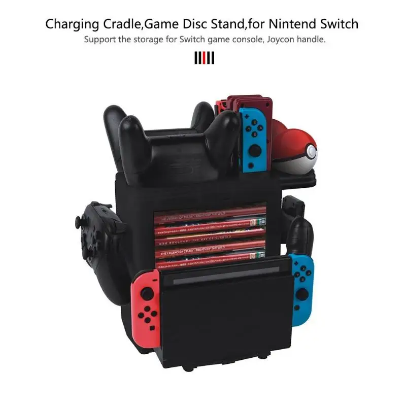

New Multi-function Charging Dock Cradle Game Disc Stand Storage Station Holder for Nintend Switch Accessory High Quality Stand
