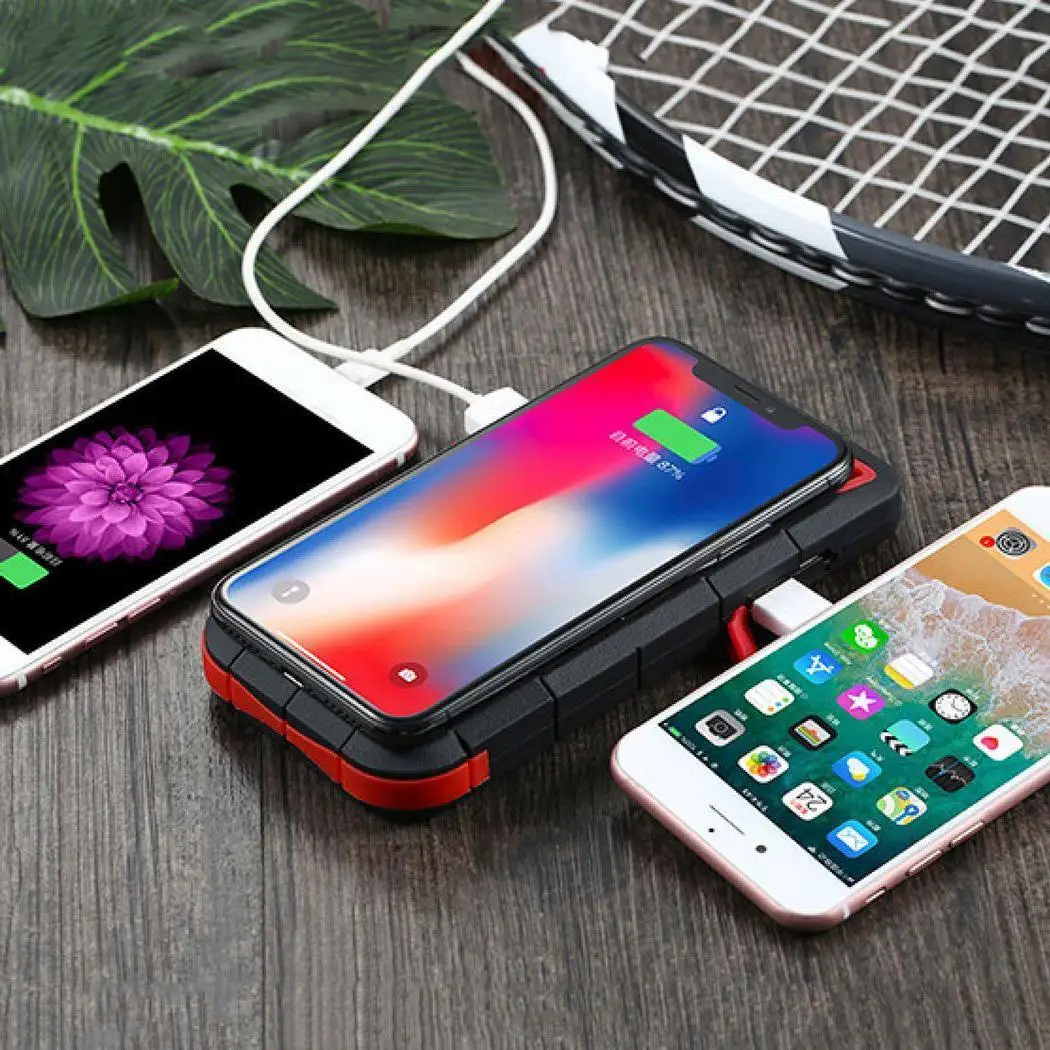 8000 мАч QI Беспроводное зарядное устройство power Bank для iPhone samsung Xiaomi Внешний