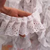 6CM Wide White 3D Cotton Folded Lace Embroidered Neckline Collar Applique Ribbon Ruffle Trim Dresses Guipure DIY Sewing Supplies ► Photo 2/5