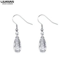 Silver Plated Filigree Tear Drop Earrings Dangle Drop Earrings for Women Ladies Silver Jewelry AAA CZ star cz drop earrings