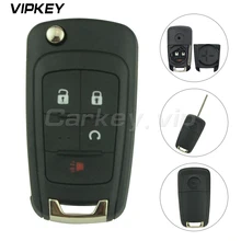 Remotekey OEM #20873620 3+1 button for Chevrolet Sonic Equinox 2010 2011 2012 2013 2014 2015 Folding remote key shell case for chevrolet camaro bumblebee spoiler primer unpainted abs material 2010 2011 2012 2013 2014 2015