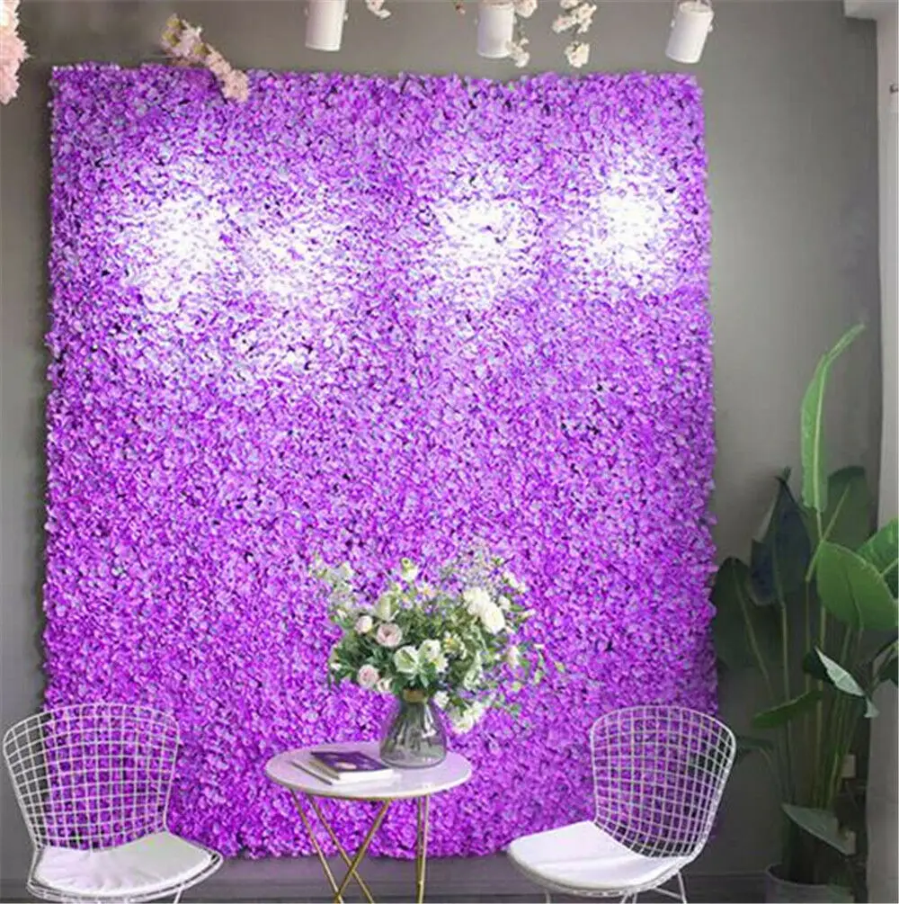 2019 Artificial Flower Wall Silk Hydrangea Fashion Panel Home Wedding