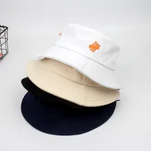[EWQ] Новинка лета Модная белая вышивка с надписями, плоские топы, шапки с вышивкой сбоку, женская модная Рыбацкая шляпа BA376