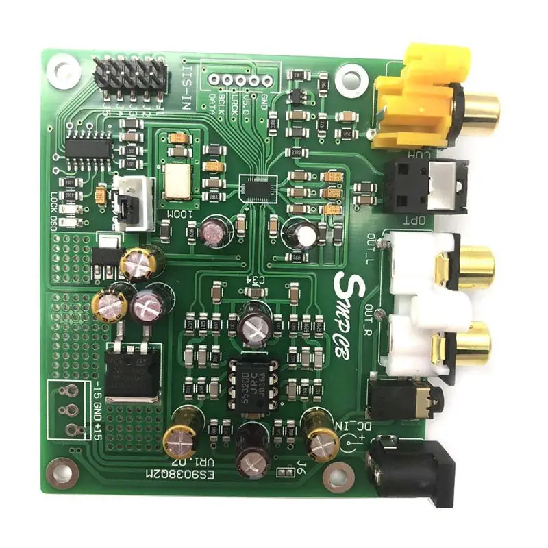 Es9038 Q2M Dac Dsd декодер поддержка Iis 384 кГц коаксиальный волоконный Dop для Hifi усилитель