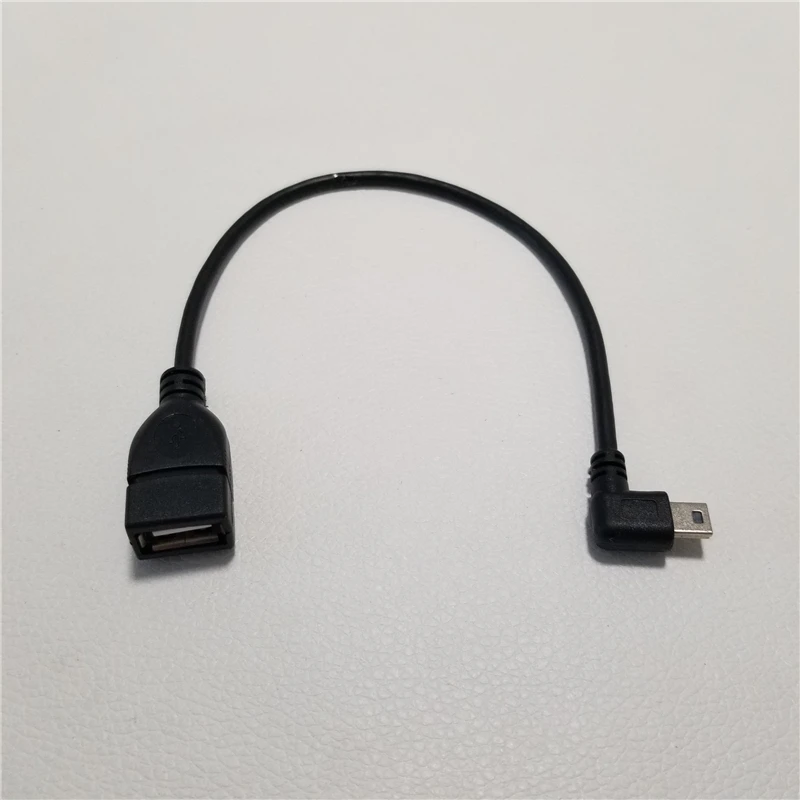 90 градусов левый угол мини USB для типа A мужчин и женщин удлинитель данных кабель