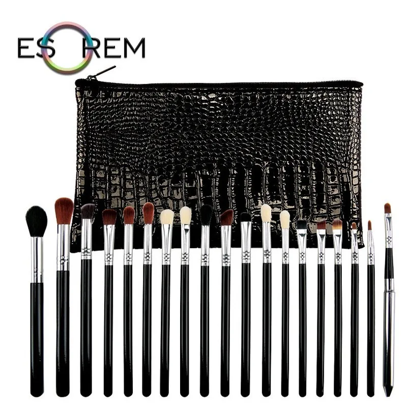 

ESOREM Blush Makeup Brush Set Cosmetics Foundation Blending Blush Makeup Tool Powder Eye Shadow Maquiagem Wood Handle 19pcs Hot