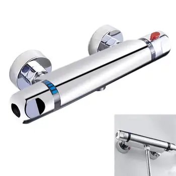 

NEW-Chrome Thermostatic Bar Shower Mixer Valve Anti Scald Tap