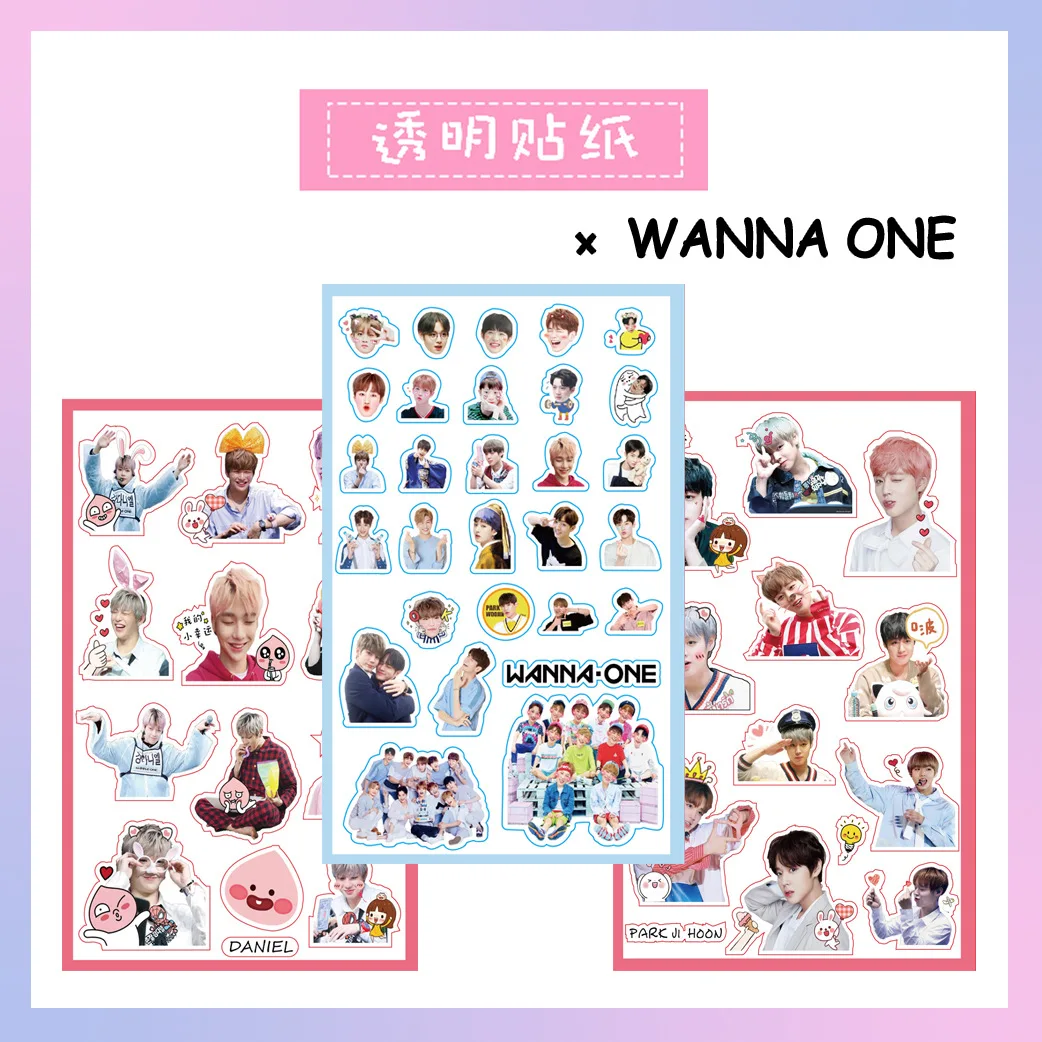 

1 Pcs Wanna One Star Stickers Cartoon Cute DIY Planner Deco Bullet Journal