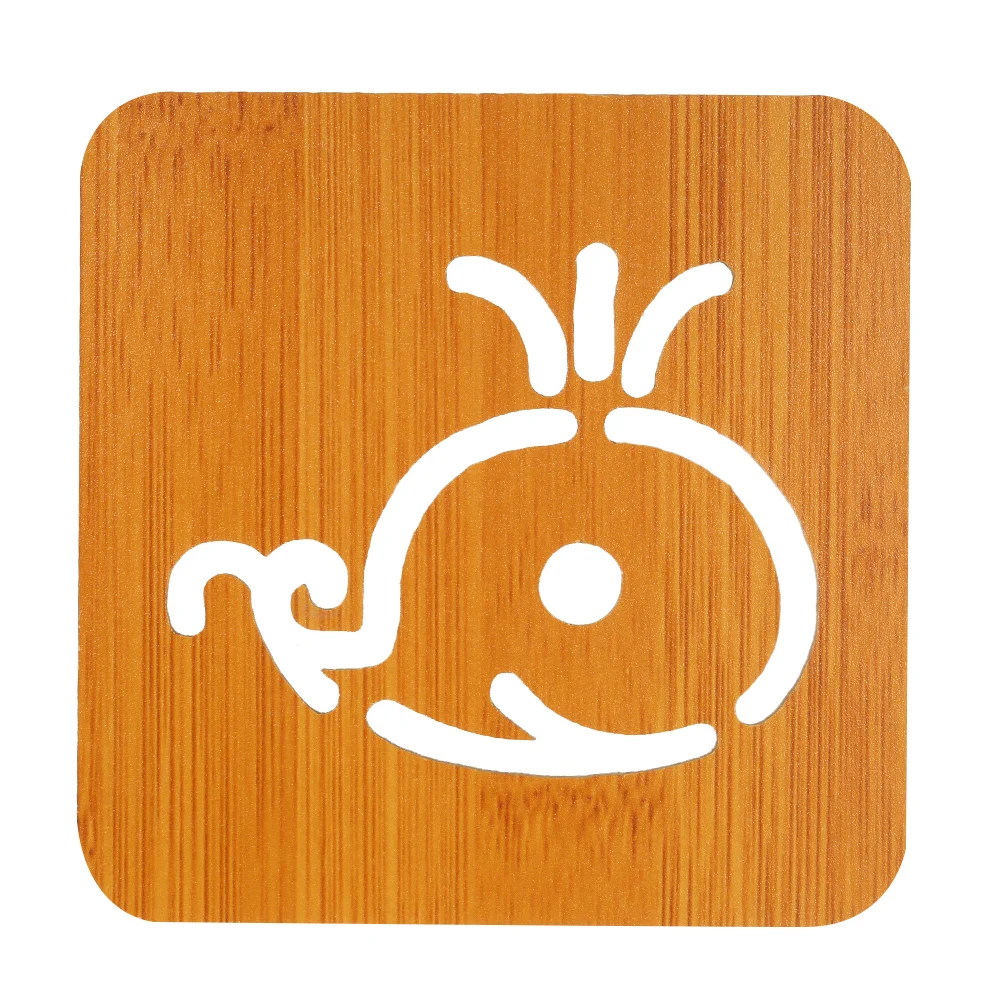 

Insulation Tableware Placemat Bamboo Wood Table Mat Heat Resistant Trivet Mat with Lovely Pattern Table Mats For Dining Table