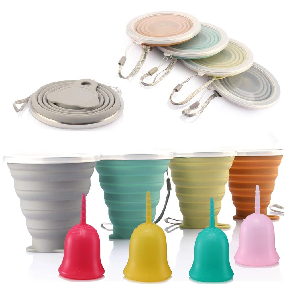 Collapsible Silicone Cup for Menstrual Cup Sterilizing Reusable Food