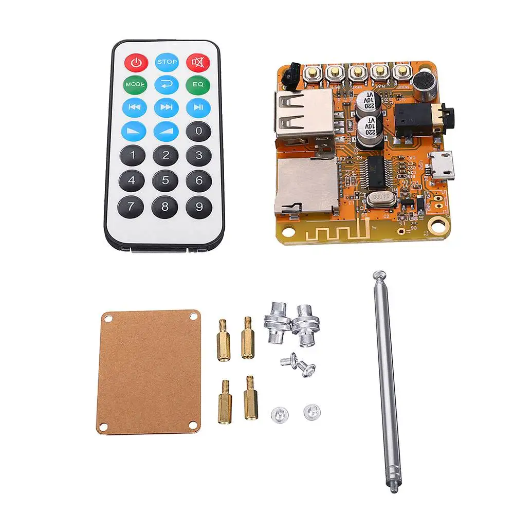

Wireless USB Bluetooth 4.2 Audio Speaker Receiver Board Module Stereo Digital Power Amplifier Electronic Components Remote