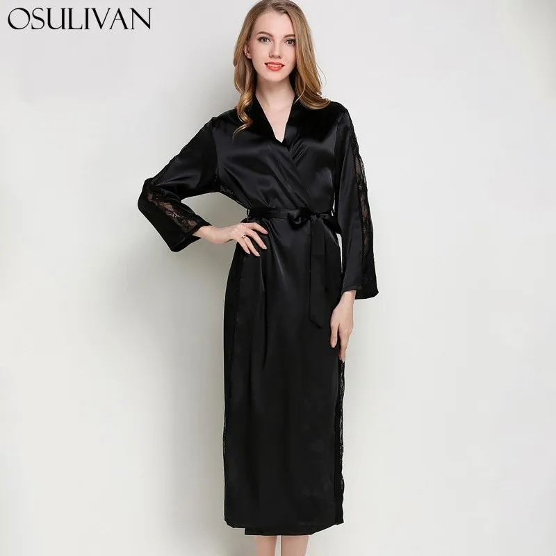 OSULIVAN одежда для невесты Peignoir атласная Femme свадебный наряд халат кимоно с коротким
