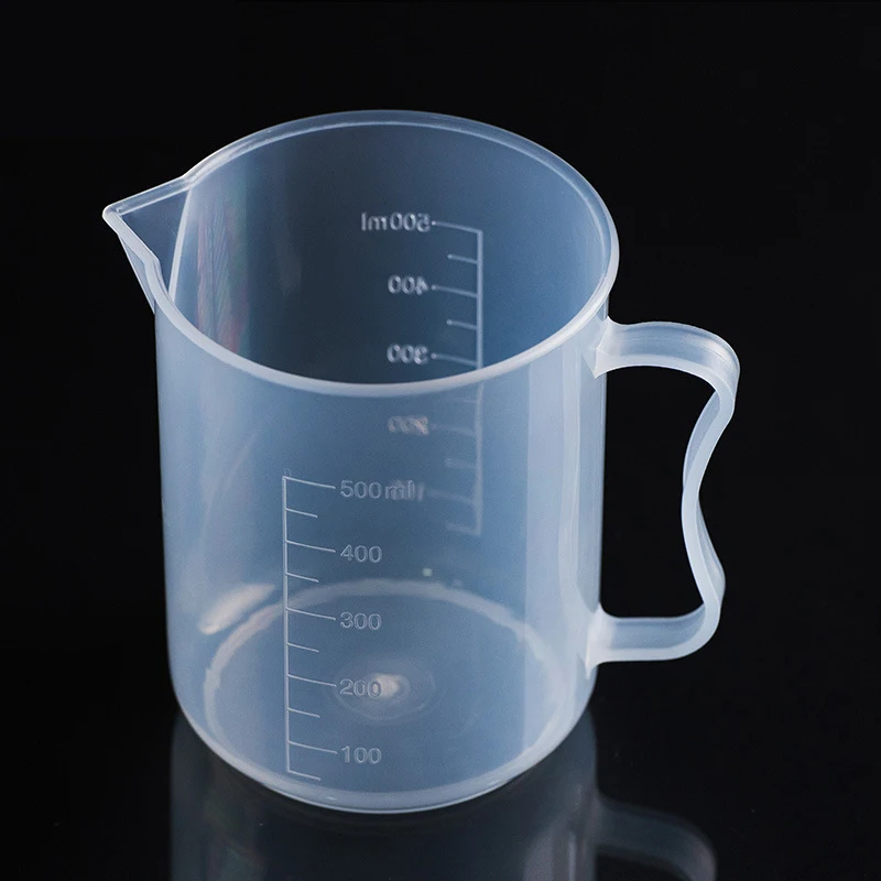 

500ML Silicone Measuring Cup Crystal Glue Transparent Cup DIY Cake Baking Mold Tool with Scale Kitchen Measuring Tools 1pc/2pcs