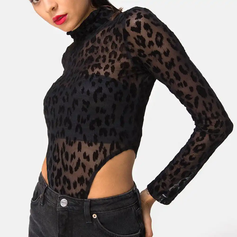 mesh lace long sleeve top
