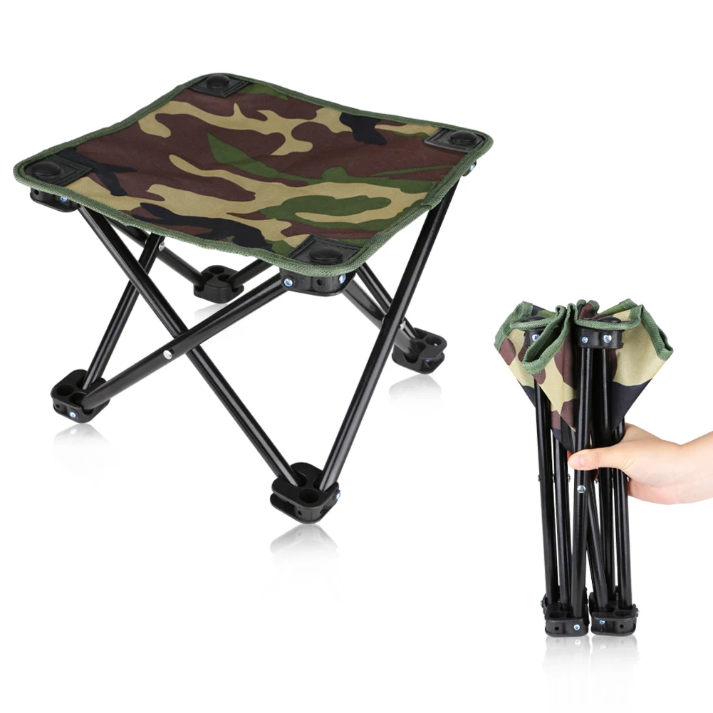 

Multifunction Portable Folding Fishing Chair Camping Hiking Camouflage Chair Beach Picnic Rest Chair Seat Stool with bag