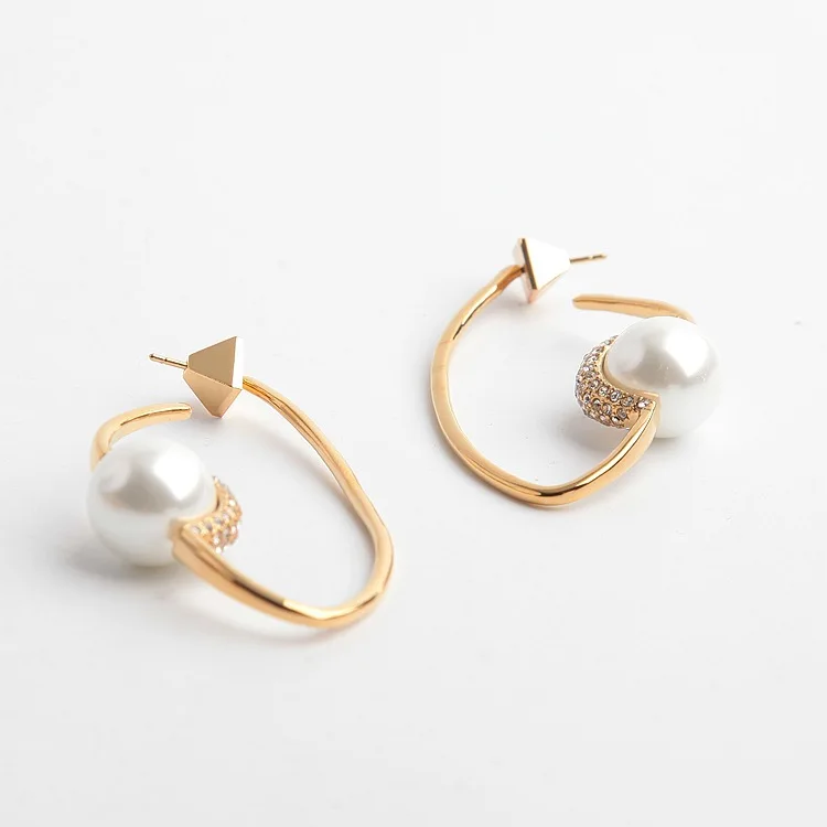 

Free shipping new product exaggerate colorful pearls earrings
