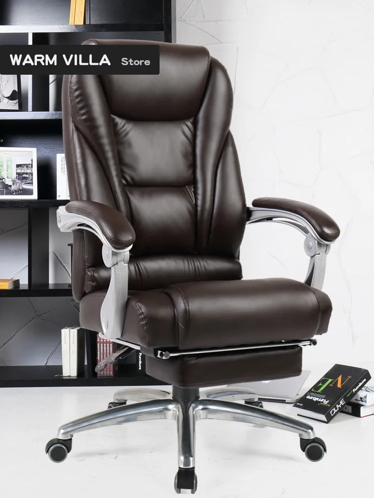 

European Mungbean Sprout Can Computer Household Study Lift Leather Backrest Boss Swivel Work An Office Chair You