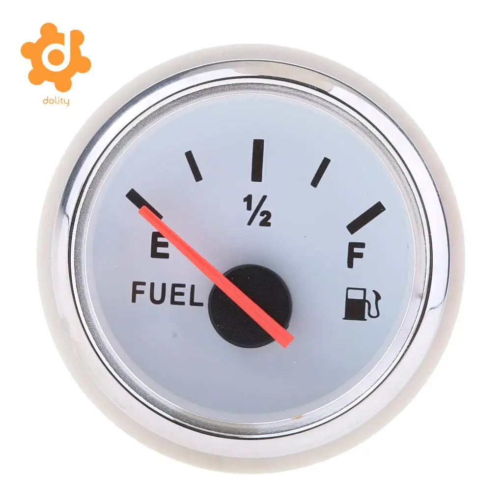 Waterproof Fuel Level Gauge Boat Marine Fuel Tank Level Gauge 9 32V 52mm New Pointer Fuel Level