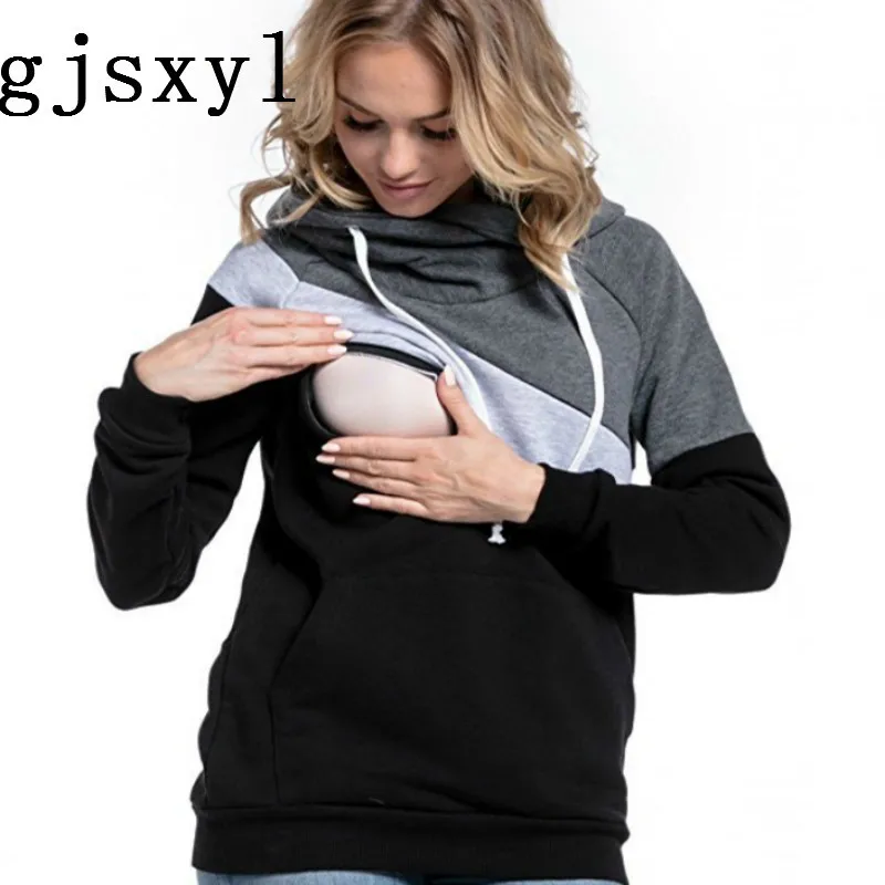 

Fashion More Function Mom Lactation Pity Woman Multi Color Sleeve maternity breastfeeding Clothes tshirt women Direct Selling