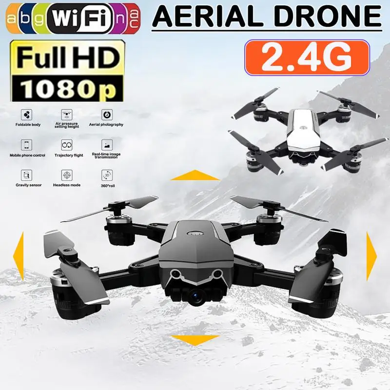 

1080P WiFi FPV Folding Self-timer Remote Control Four-axis Aircraft Wide-angle 3 Speed Mode 6-axis Gyroscope Remote Control Toy