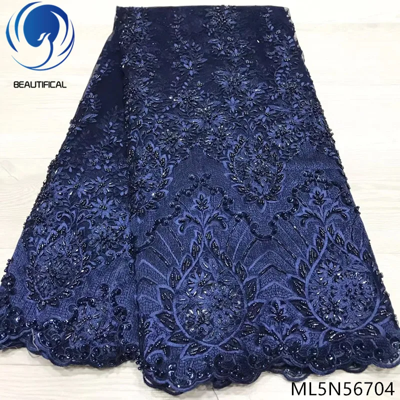 

BEAUTIFICAL net lace fabric 2019 african party lace fabric nigerian lace fabrics for wedding 5 yards/lot high quality ML5N567