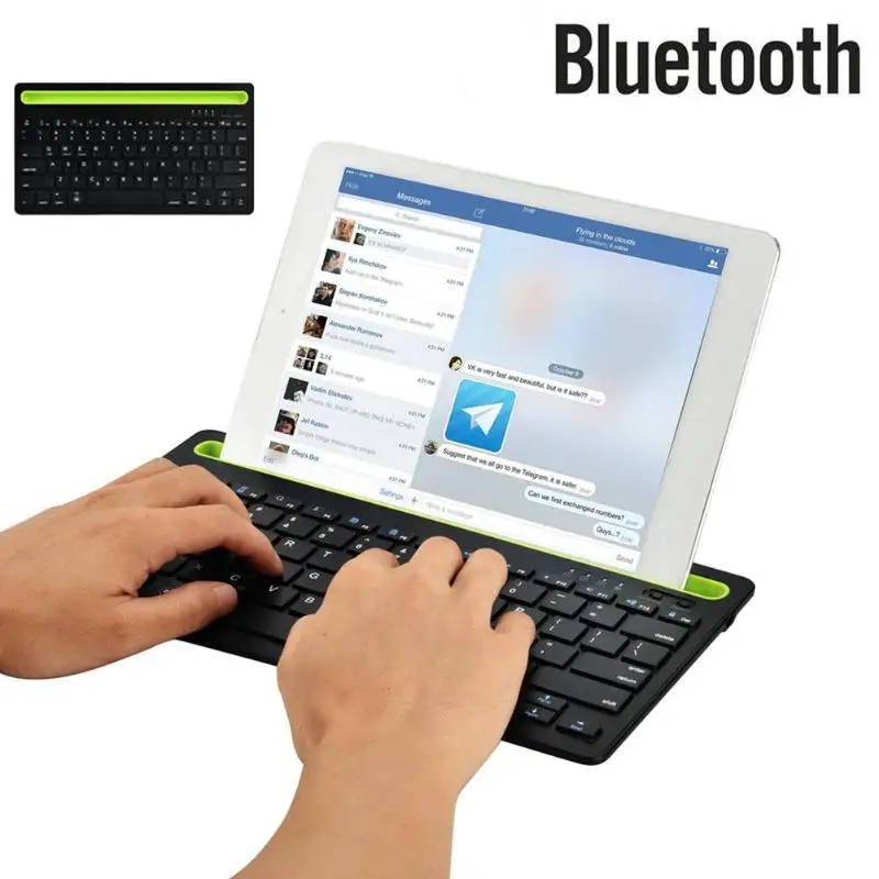 

Dual Channel Wireless Bluetooth Keyboard with Touchpad for For Table PC iPad iPhone
