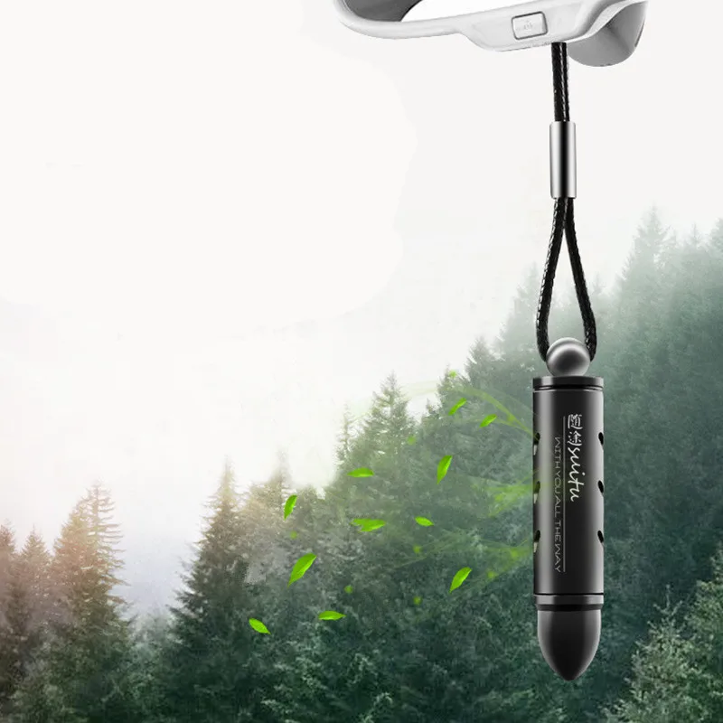 

Car Freshener Hanging Pendant Alloy Bullet Solid Perfume Balm Air Purifier Automobiles Rearview Mirror Suspension Auto Interior