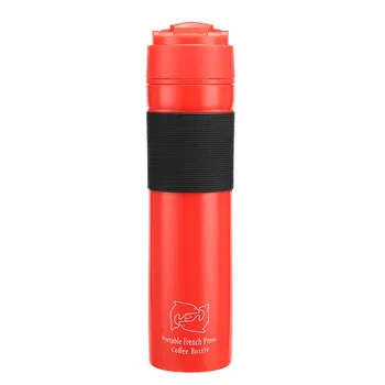 

350ml Portable French Pressed Coffee Bottle Coffee Tea Maker Coffee Filter Bottle Hand Pressure Coffee Machine For Car Office