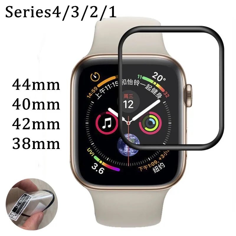 

Screen Protector Clear Full Coverage Protective Soft Film Cover for Apple Watch Series 3 2 1 4 40MM 44MM 38MM 42MM (Not Glass)