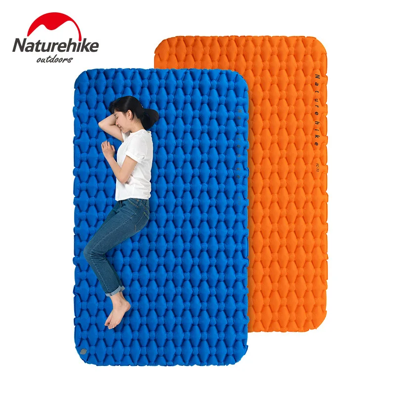 Promo  Naturehike 2 Person Sleeping Pad Camping Mat Inflatable Mattress Moistureproof Portable With Air Ba