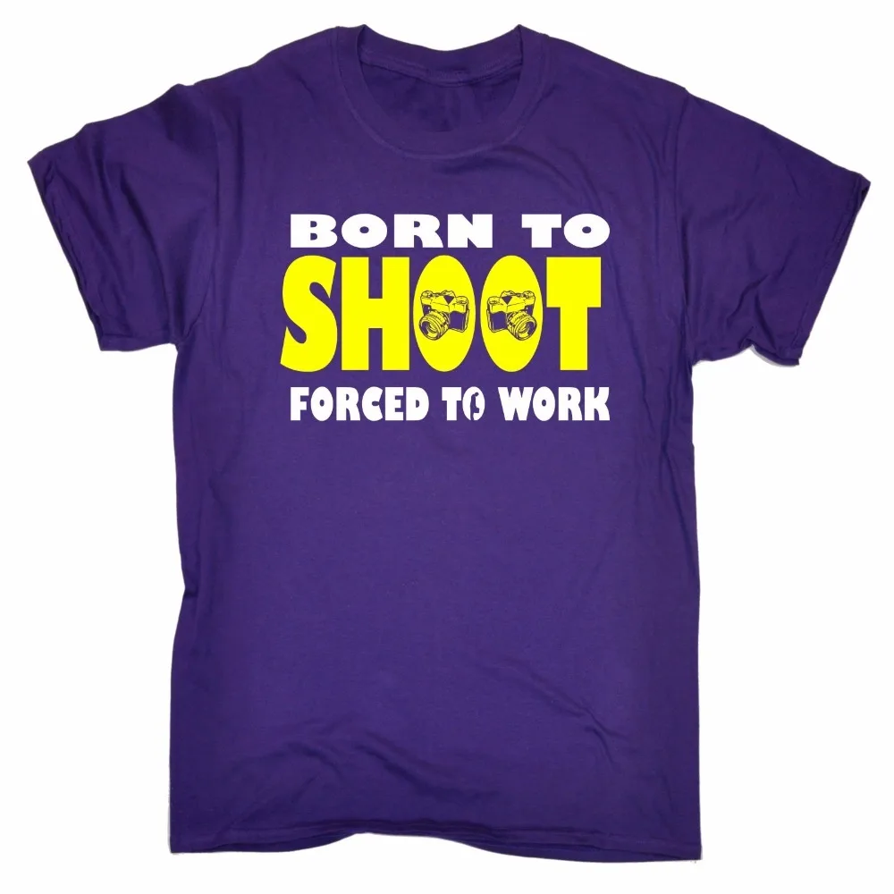 Футболка бренд 2018 мужской короткий рукав Homme Born To Shoot вынуждены работать Новый
