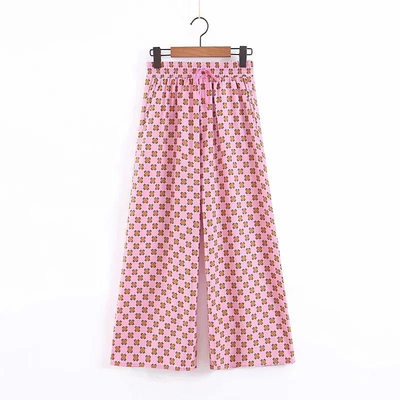 Women's suit set two-piece 2019 summer new women's loose print tassel decorative kimono jacket casual loose wide leg pants