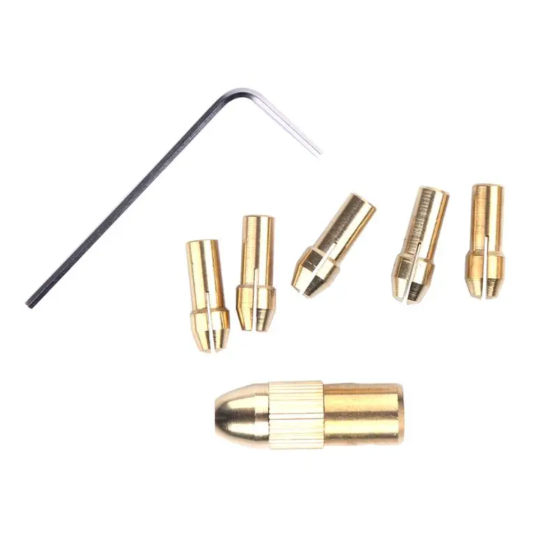 

7pcs/Set 0.5-3mm Small Electric Drill Bit Collet Micro Twist Chuck Tool Kit 0.5mm 1.0mm 1.5mm 2.5mm 3.0mm Drill Chuck Set Tools