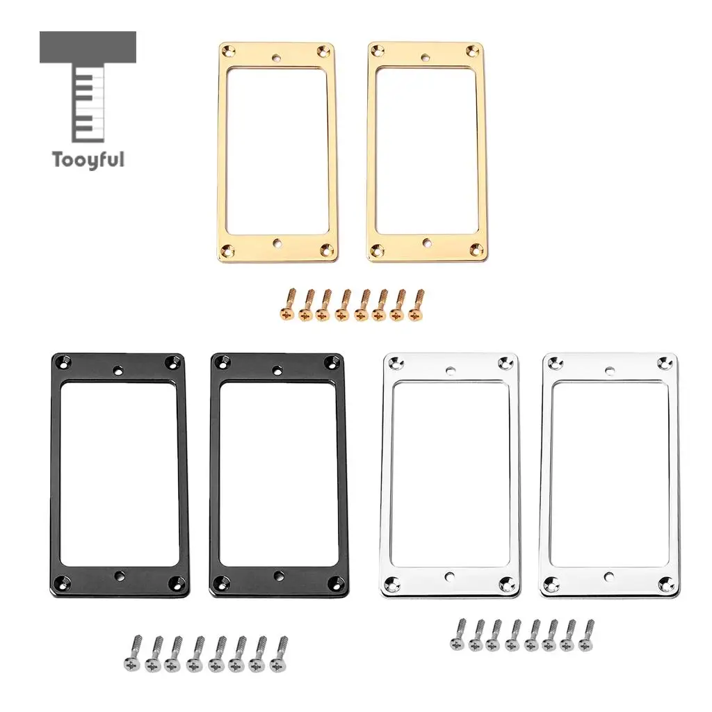 2 шт. сталь хамбакер Пикап Кольцо Набор Нижняя рамка для Les Paul гитары запчасти для замены