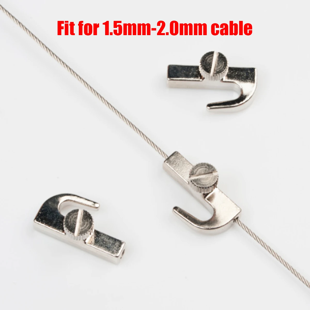 

10pcs Zinc Alloy Picture Hanging System Hangers Adjustable Self-locking Fastener Photo Hand Screw Hooks for 1.5-2mm Cable
