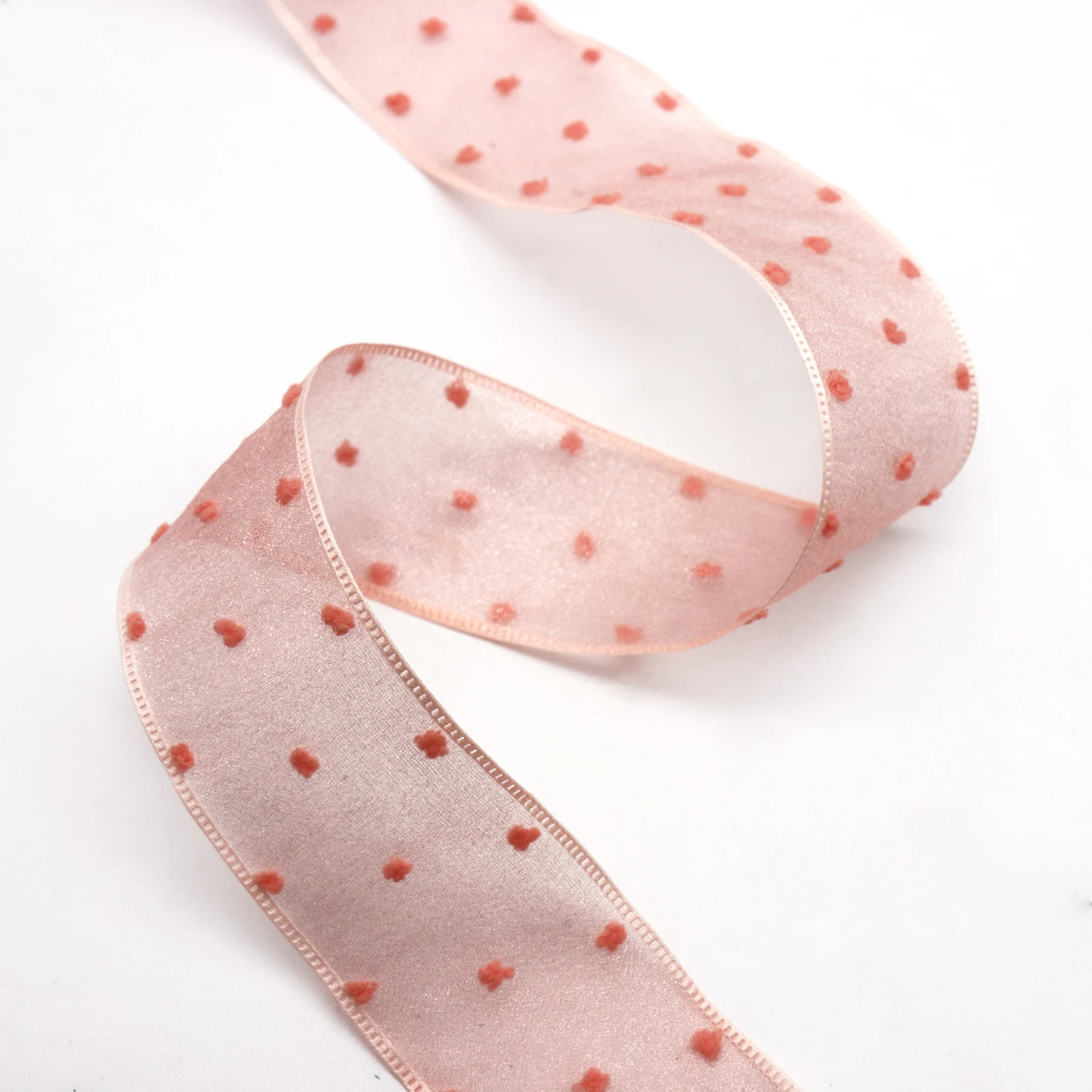 Organza Ribbon Christmas Gift Handwork DIY Dot Snow Yarn Wedding Birthday Party Decorations 40mm 5Yard organza ribbon